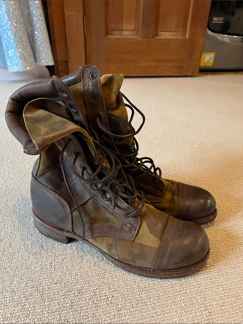 Vintage Shoe Company. Size 11. Camo/Brown/Olive. Rare Pair.